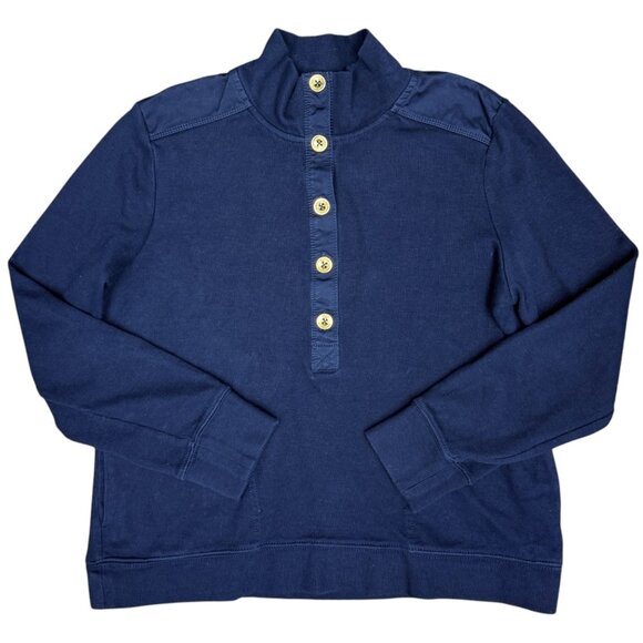 EUC Women's LAUREN RALPH LAUREN Rib Knit‎ Pullover Sweater Navy | Size L - Picture 2 of 8